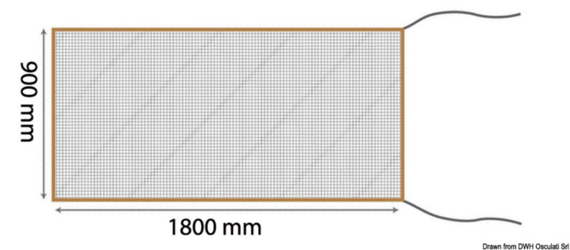 Waterline Design Moskitonetz Niedergang schwarz, 1800 x 900 mm