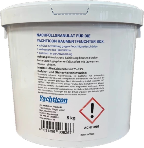 Yachticon Nachfüllgranulat, 5 kg für Raumentfeuchter Box