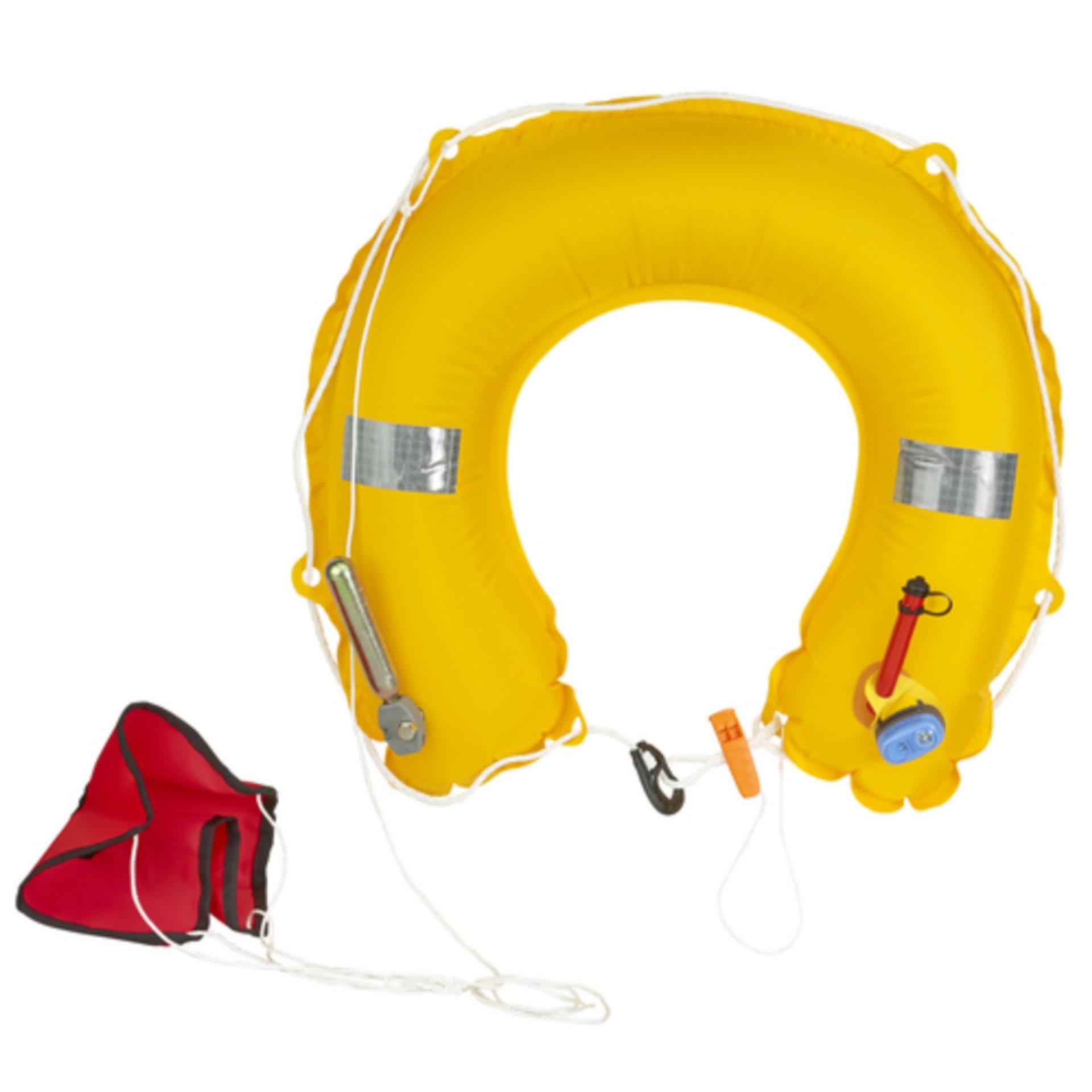 Plastimo Aufblasbarer Rettungsring, weiß mit Licht Plastimo Aufblasbarer Rettungsring, weiß mit Licht