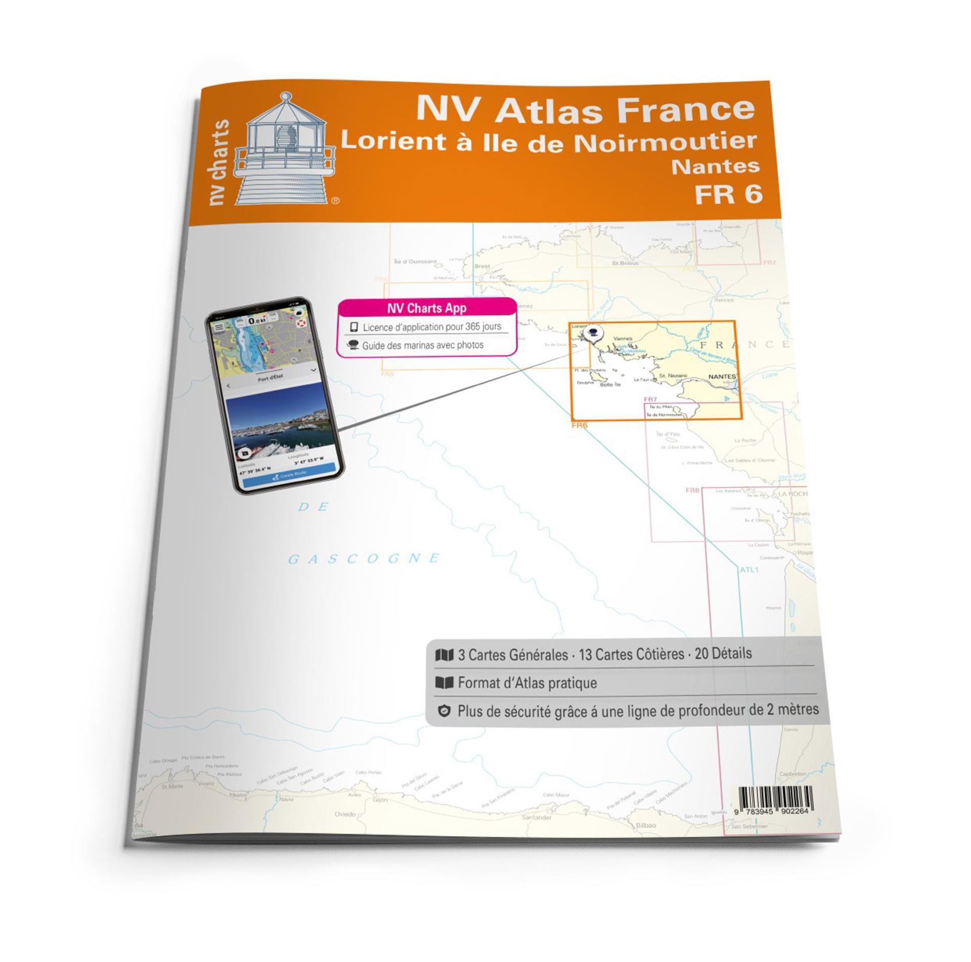 Nautischer Verlag NV Atlas FR6 Lorient à I'lle de Noirmoutier