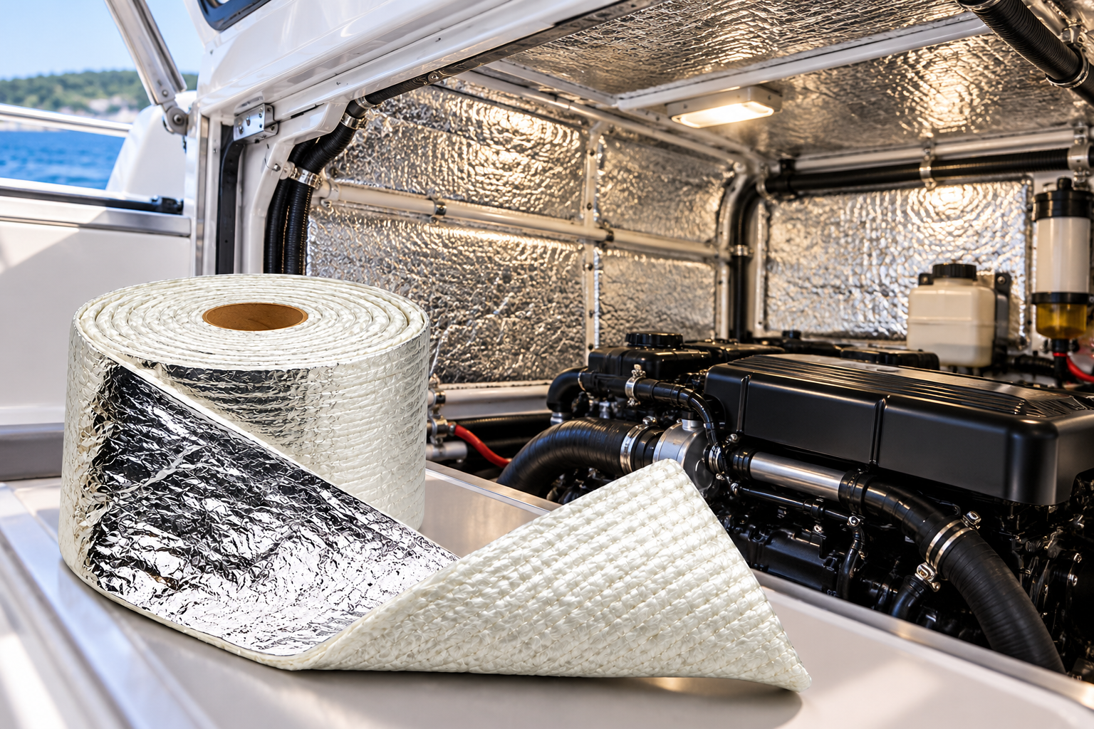 Osculati Vetrotex Dämmmaterial Klasse 1, 10 mm (20 x 500 cm)