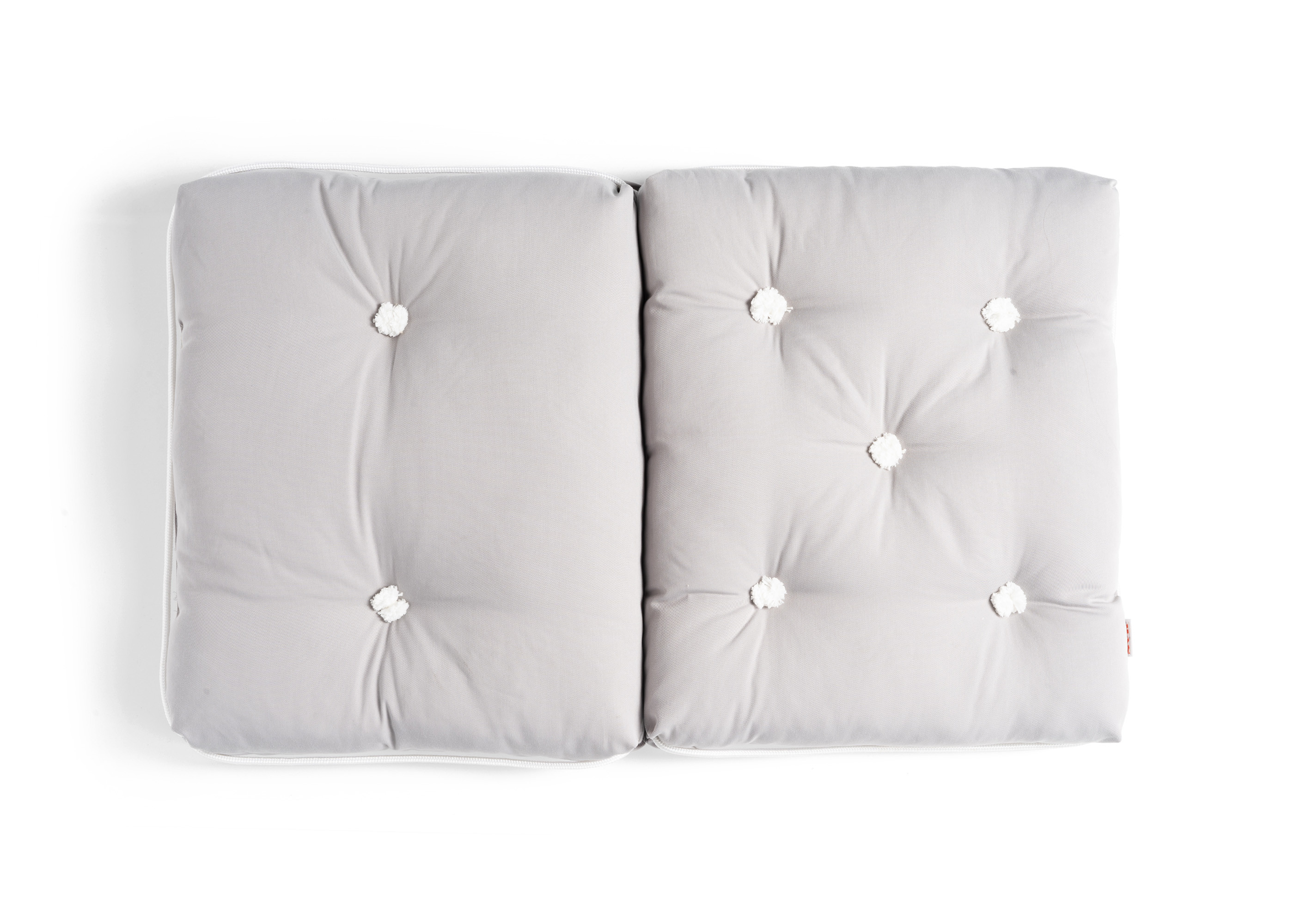 Talamex Kapok-Doppelsitzkissen / Hellgrau