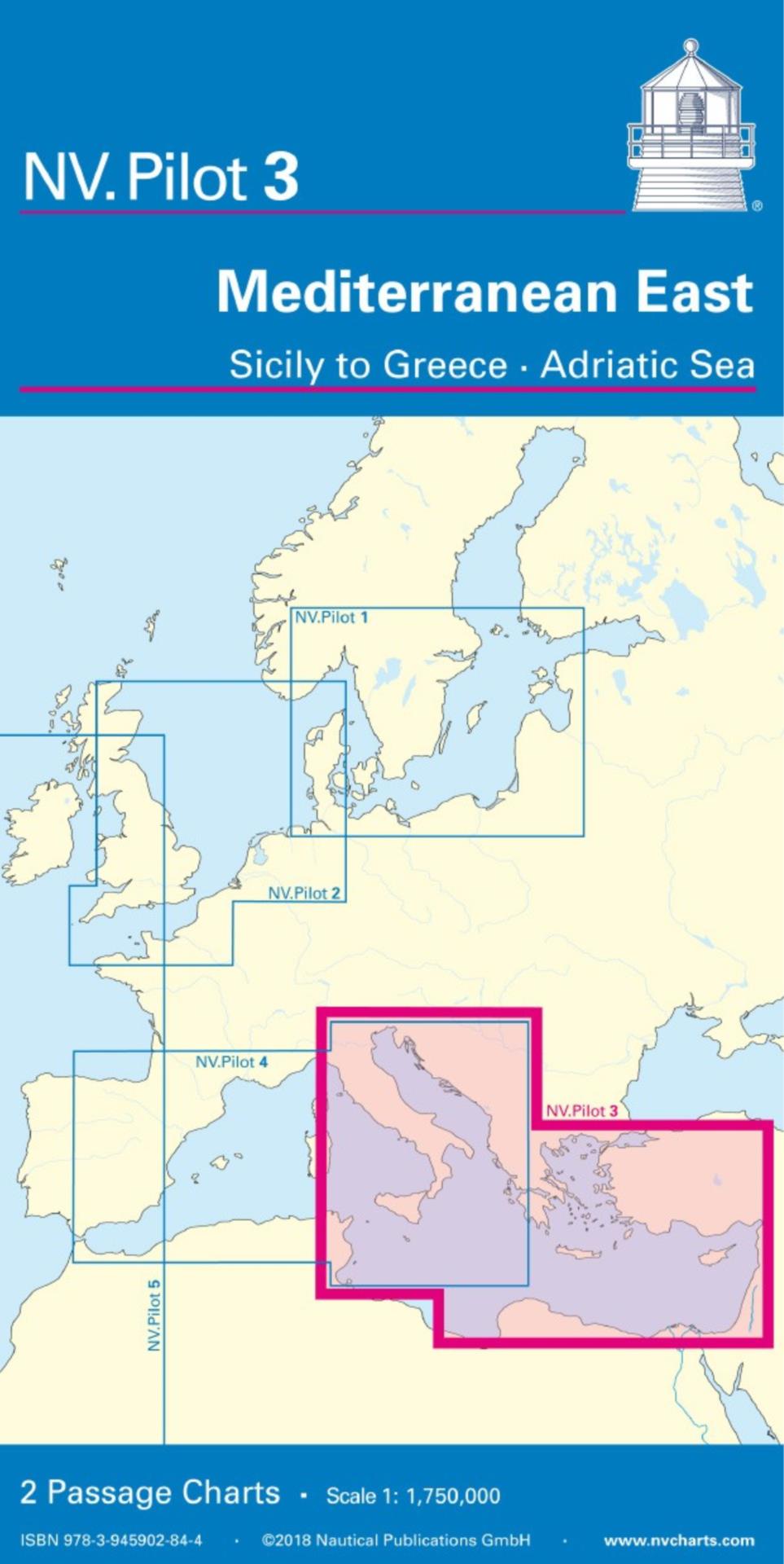 Nautischer Verlag NV Pilot 3 - Mediterranean East - Sicily to Greece
