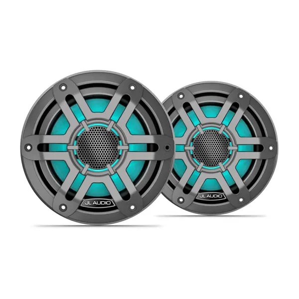 JL Audio M200 LED Marinelautsprecher, 6,5-Zoll grauer Sportgrill