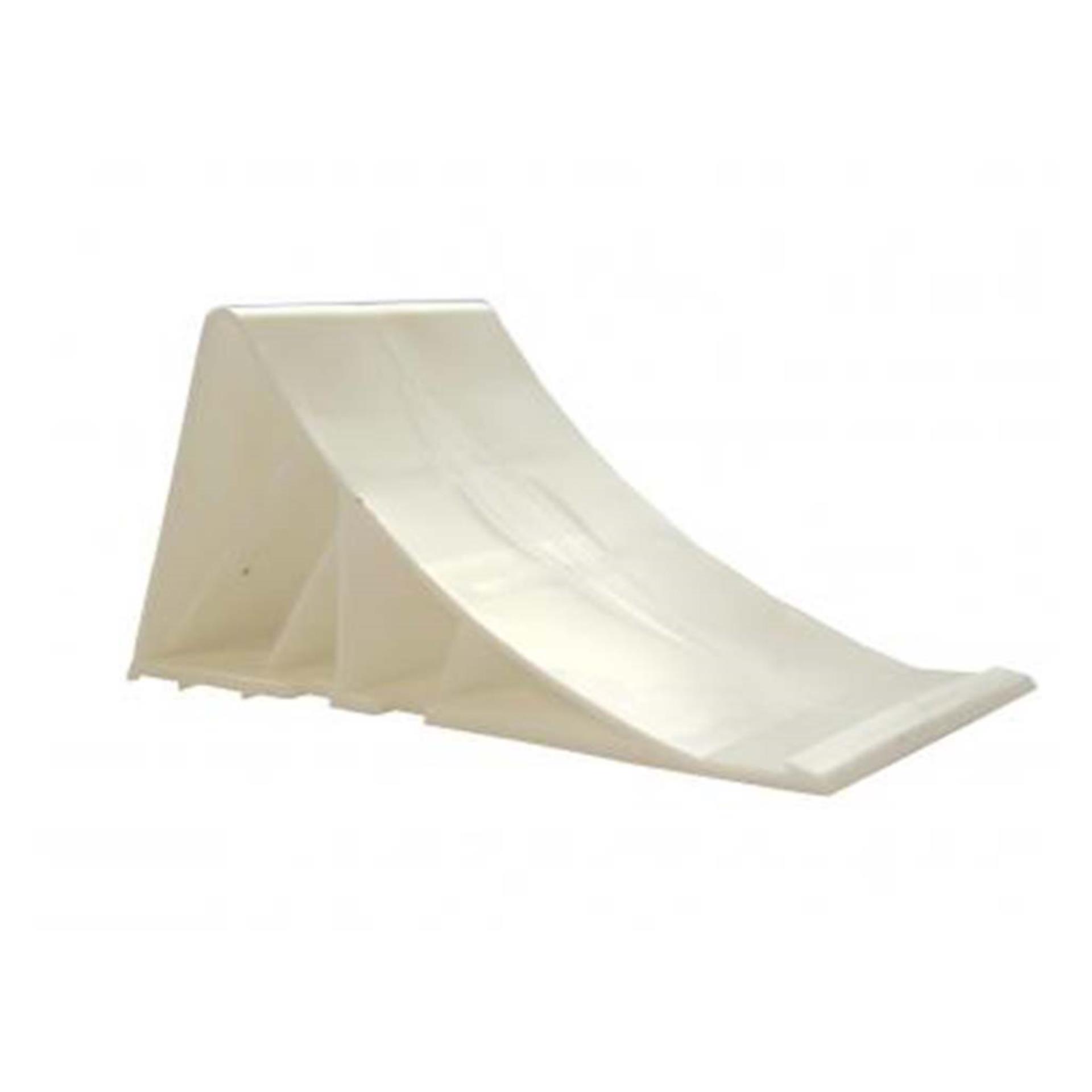 Bierhake Unterlegkeil (224 x 99 x 90 mm), weiß TÜV