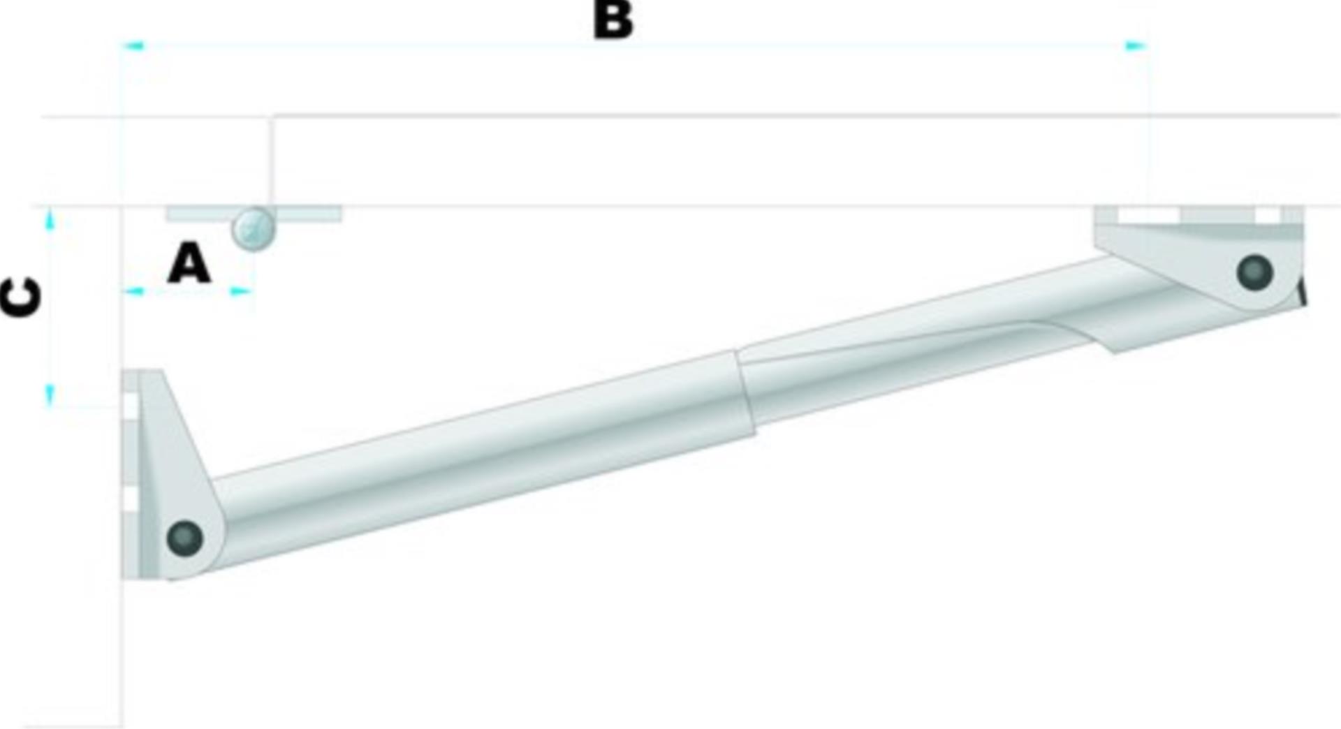 Gotthardt Tischstütze klappbar 150 mm, Bruchlast 60 kg per Stück