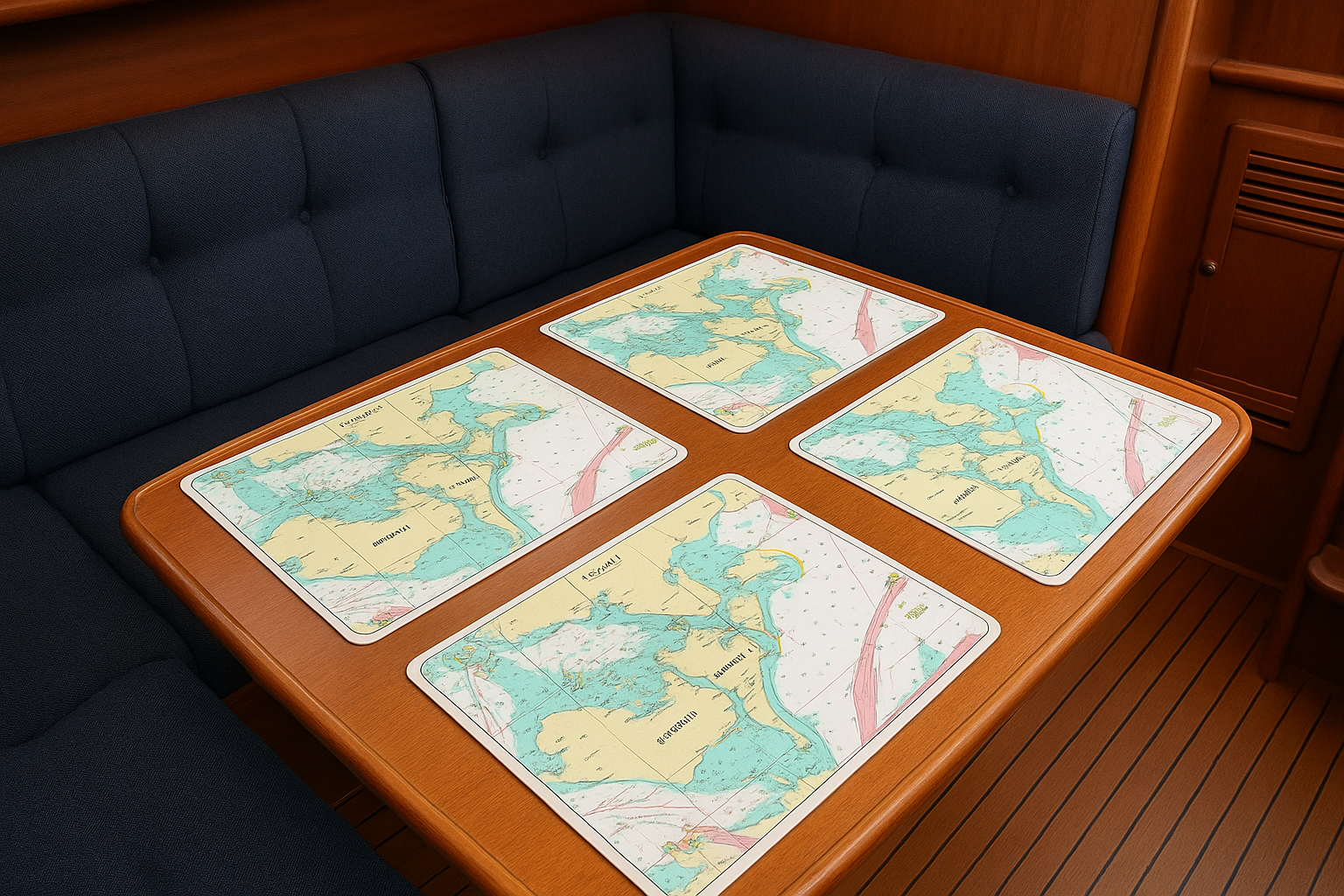 Yachticon Seekarten Tischset 400 x 300 mm, Bodensee