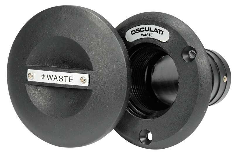 Osculati Einfüllstutzen aus schwarzem Nylon, Waste 38 mmØ Osculati Einfüllstutzen aus schwarzem Nylon, Waste 38 mmØ