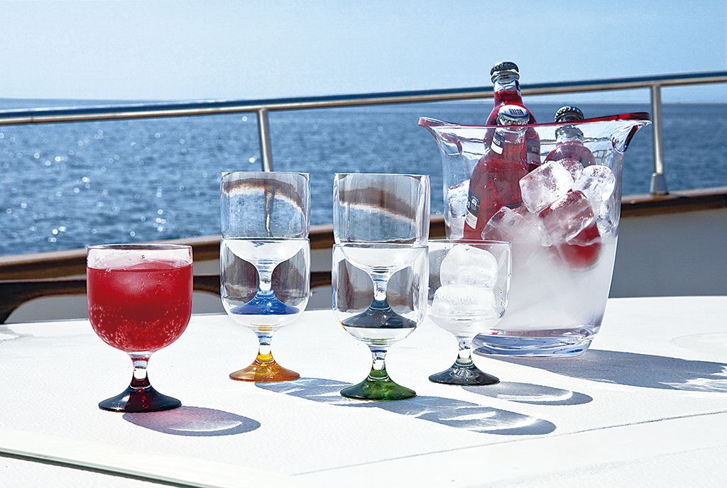 Marine Business Glasset Wein stapelbar bunt 6er Set, 11,2 cm hoch