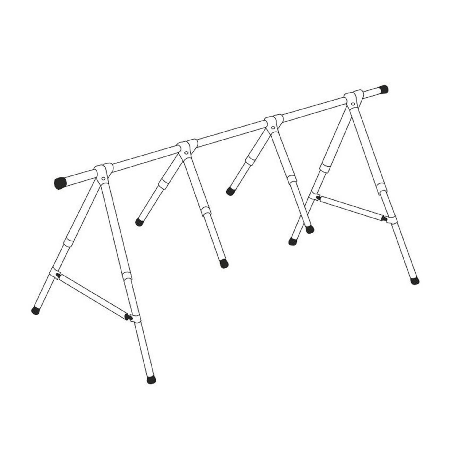 NOA A-Gestell für Abdeckplanen Länge 10 Meter, Rohr max 2,0m