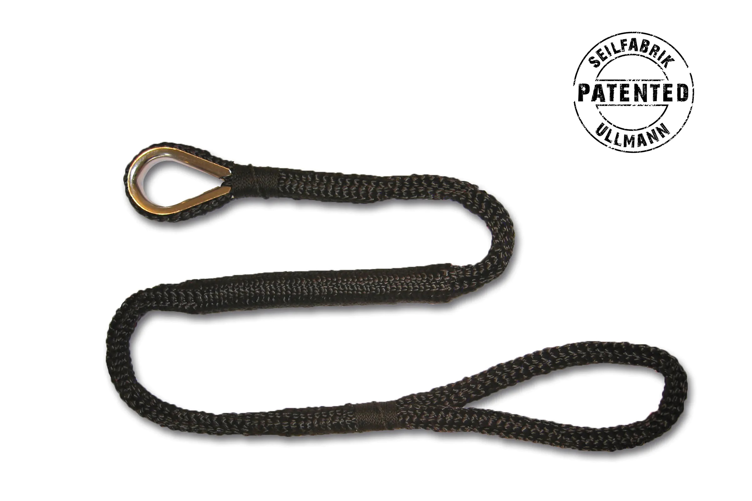 Seilfabrik Ullmann Belegtrosse mit Ruckdämpfer 15 mmØ x 4 Meter (Kausche & Auge)