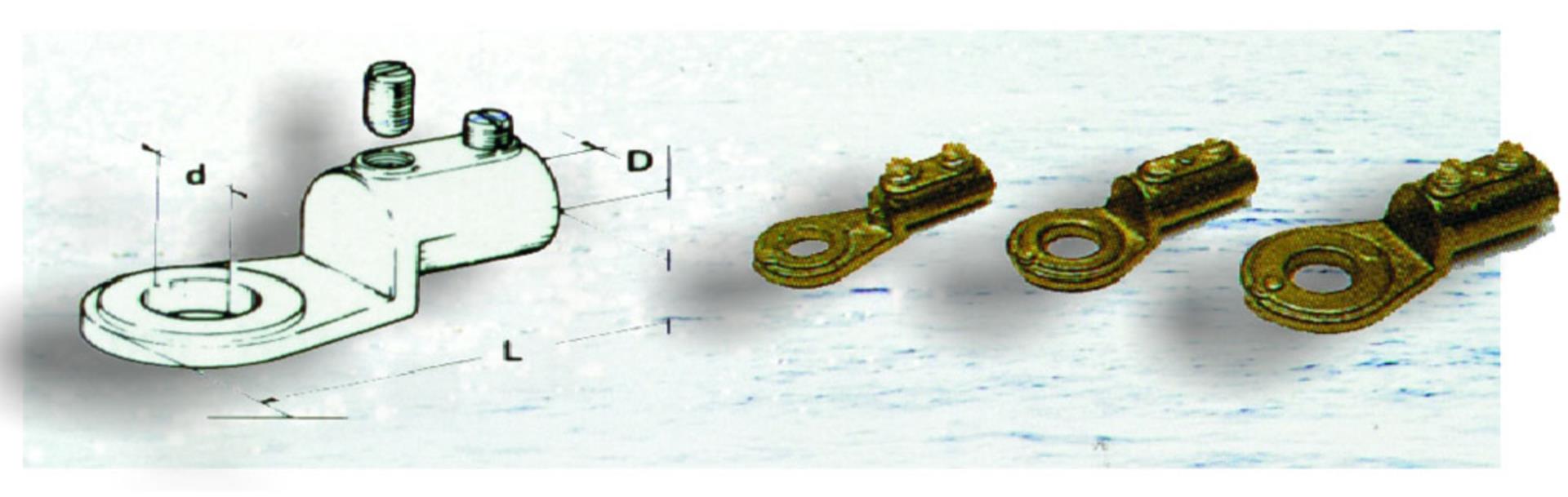 Osculati Kabelklemme für 70 mm Kabel, Auge 12mmØ - 6er Set