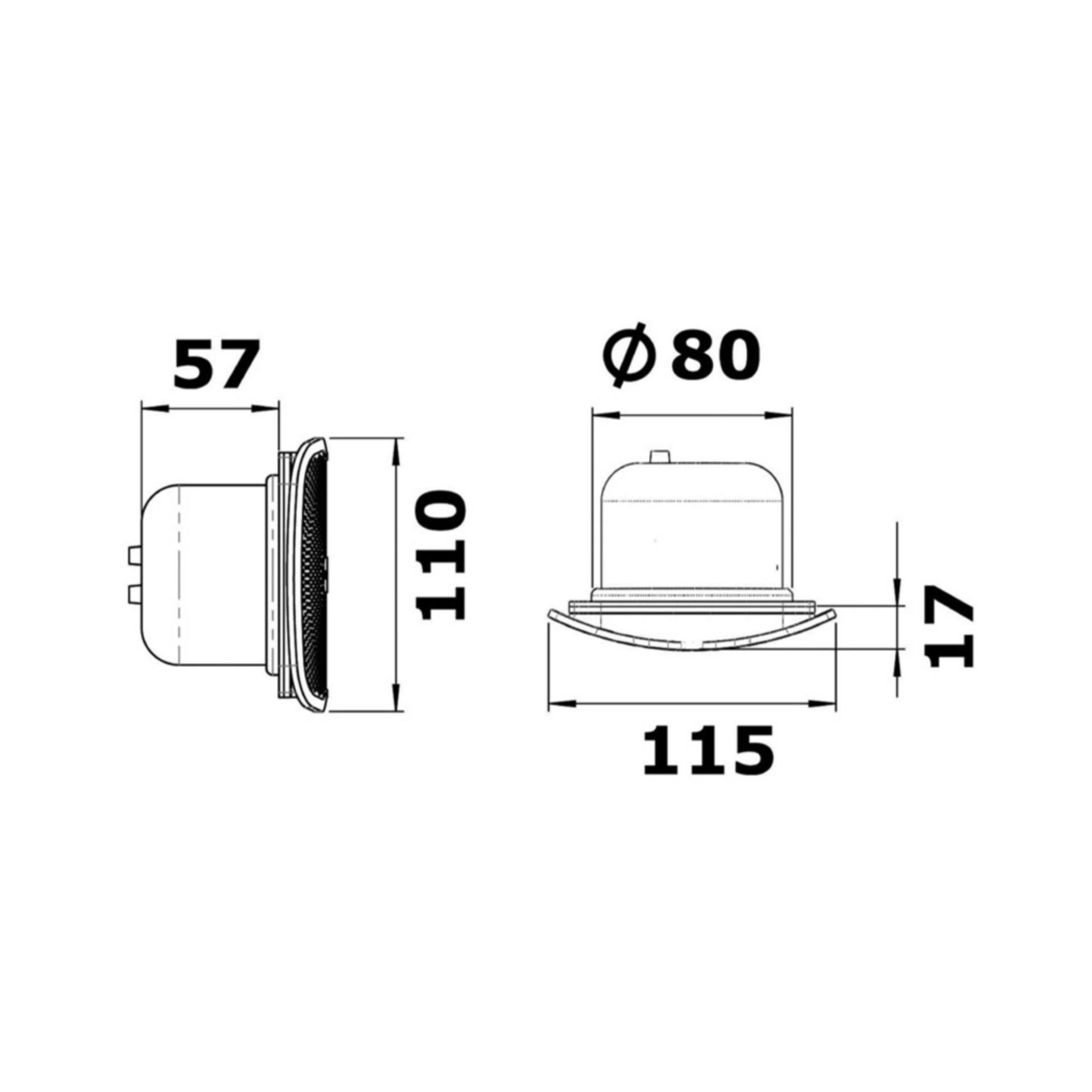 Marco Sound Einbauhorn, 12 V  Marco Sound Einbauhorn, 12 V