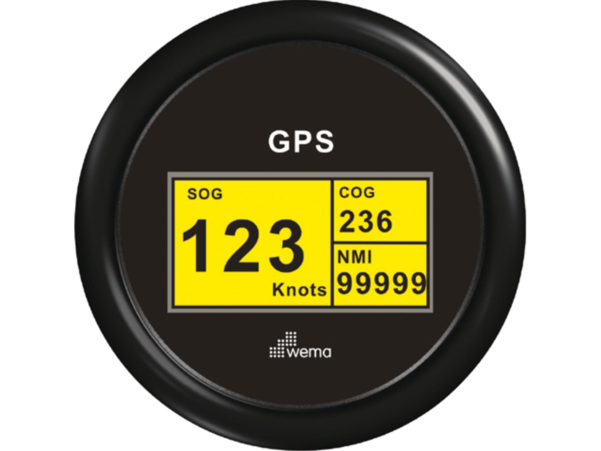 Wema GPS Tachometer Digital, weiß