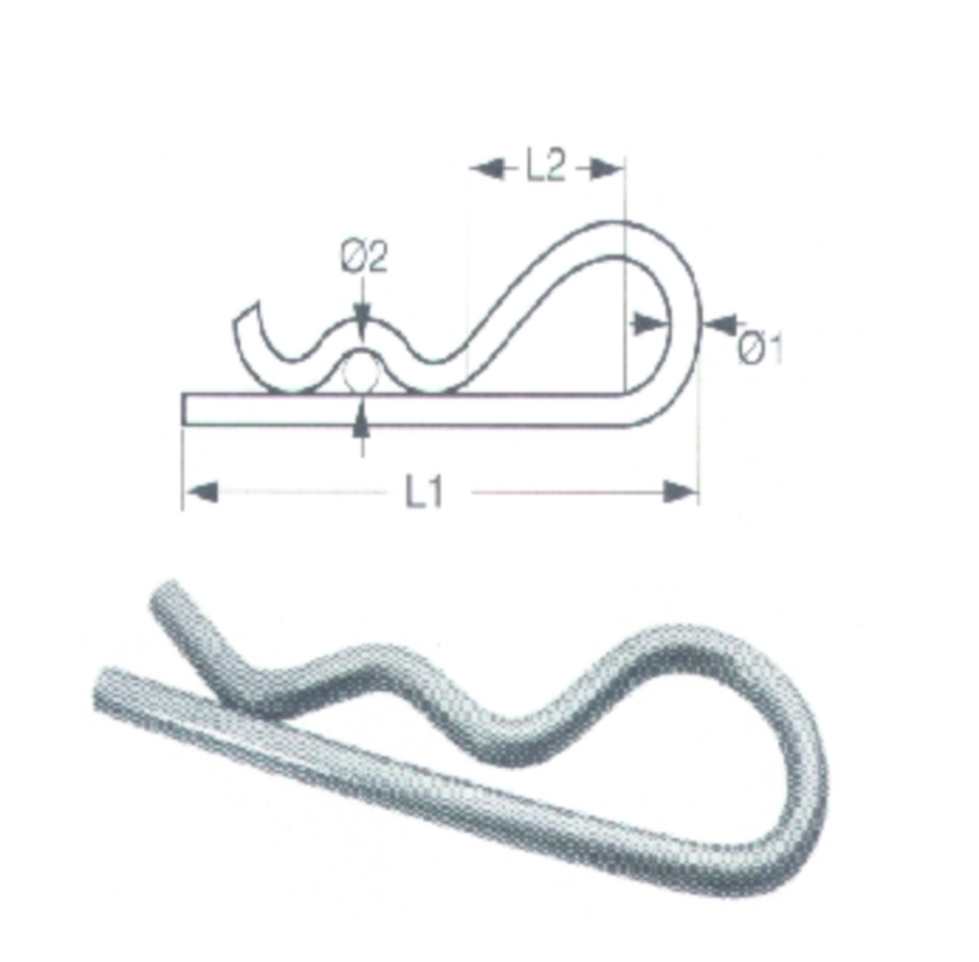 Lindemann Federstecker Edelstahl, 2,0 mmØ x 48 mm