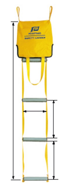 Plastimo Rettungsleiter 4 Stufen gelb Plastimo Rettungsleiter 4 Stufen gelb