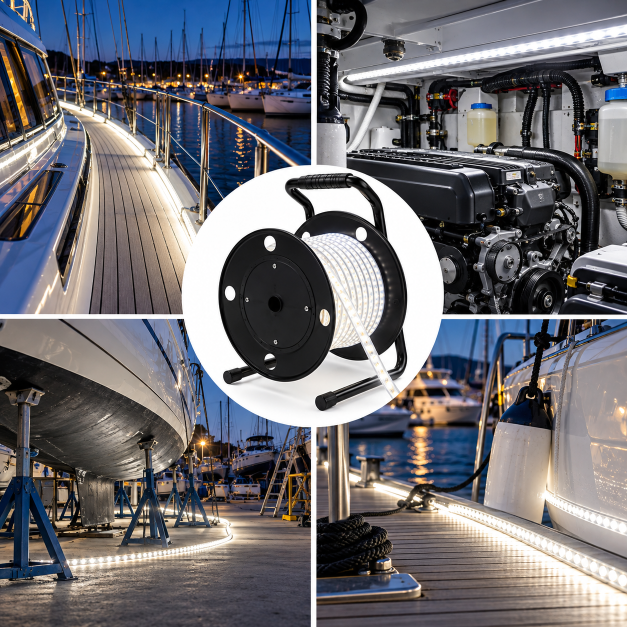 1852 LED Arbeitsleuchte / Lichtband, 25 Meter mit Trommel