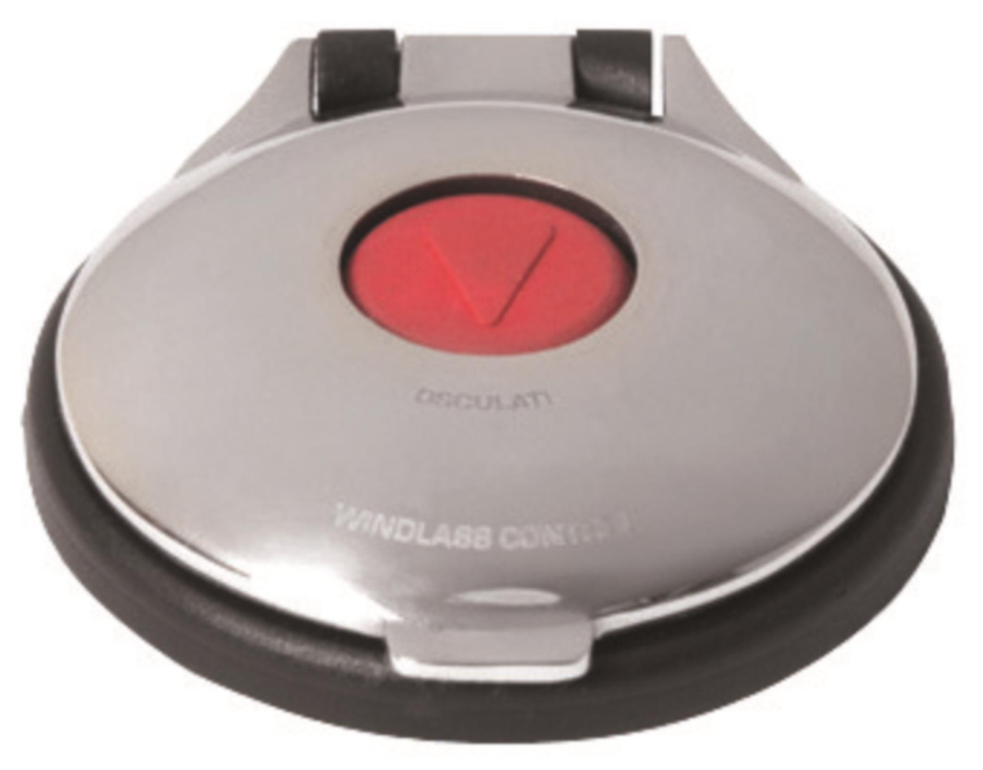 Ankerwinden Fuss Schalter Edelstahl, 12 V (rot)
