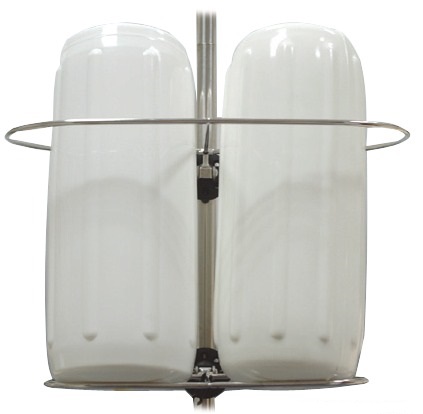 Osculati Fenderkorb Doppel, klappbar für  2 x 20 cmØ Fender (43 x 21 cm)